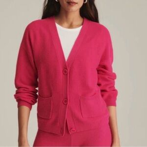NAADAM Vibrant Pink Cardigan